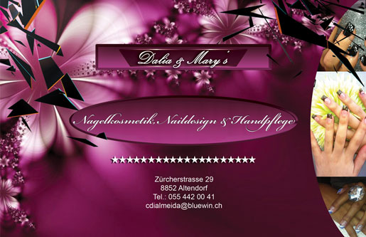 Nageldesign Nagelstudio Nägel feilen Design Nagelkosmetik Nailcosmetic Nailcosmetics Naildesign Nail-Design March Höfe Zürichsee Obersee ---> zur Startseite