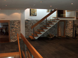 Bruchsteinmauerwerk mit Sumpfkalkmrtel in einem Restaurant in Engelberg NW