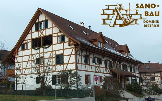 Fachwerkbau Dielsdorf bei Zrich, zweischaliges Mauerwerk zwecks konomischer,  wrmetechnischer Anforderungen ... zur Startseite 